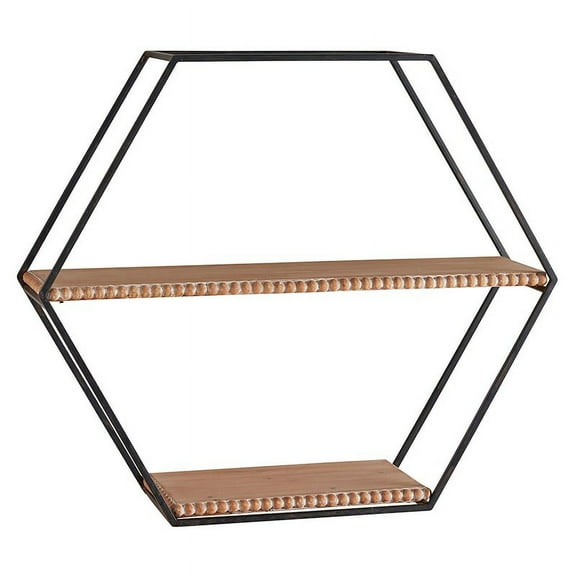 Hexigon Wood Shelves