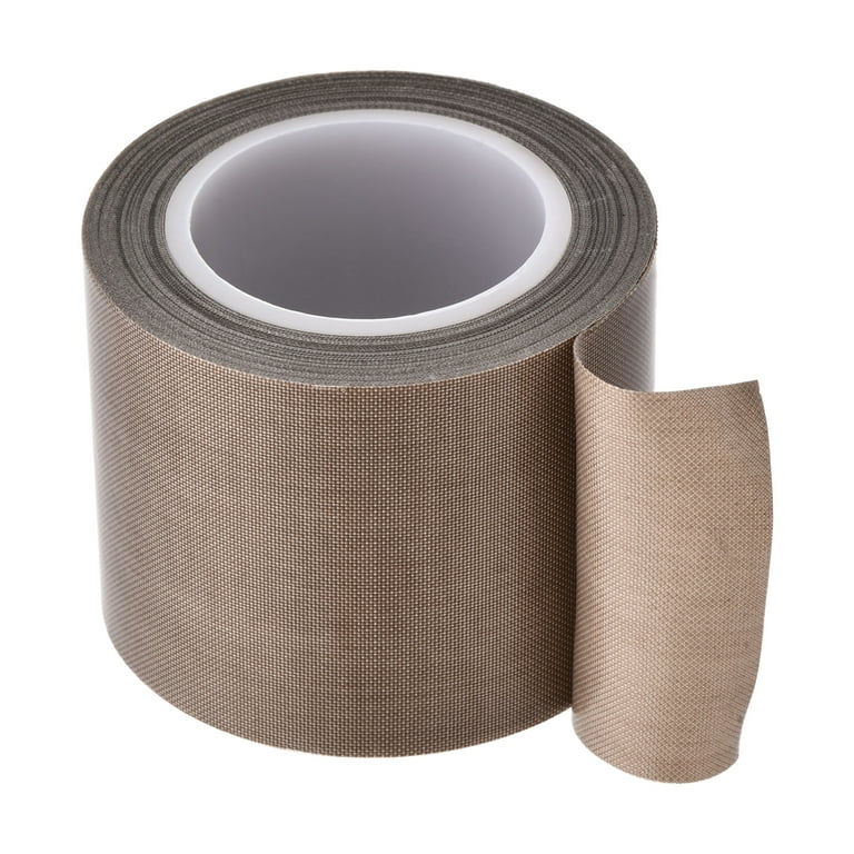 Uxcell Heat Resistant Tape High Temperature Tape PTFE Film Adhesive Tape  15mm Width 10m 33ft Length Brown