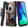 thumbnail image 7 of Nagebee Case for Motorola Moto G Stylus (2020) with Tempered Glass Screen Protector (Full Coverage), Armor Defender [Swivel Belt Clip Holster] Built-In Kickstand Shockproof Rugged Phone Cover (Deer), 7 of 7