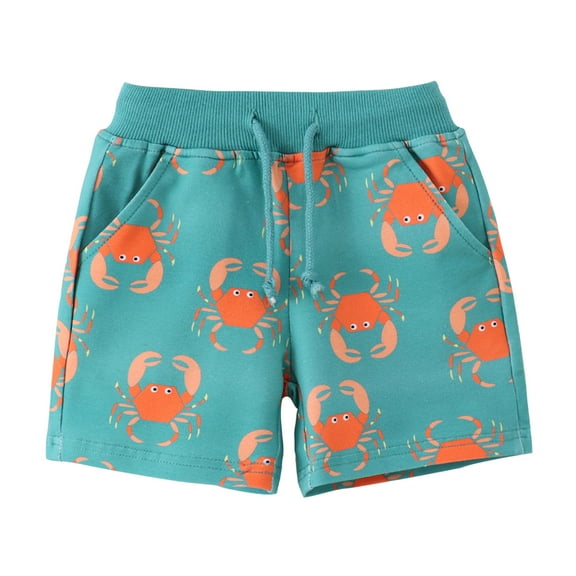 Gubotare Toddler Boys Shorts Toddler Boys Shorts Boys Cotton Shorts with Drawstring Toddler Kids Clothes Elastic Waist (Mint Green,Size 4-5 Years)