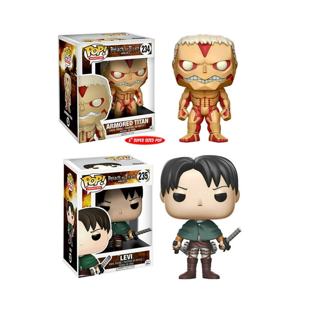 Download Mozlly Value Pack - Funko Animation Attack on Titan Levi Pop! AND Armored Titan 6 inch Pop ...