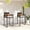 White, variant on HARBOURSIDE Wicker Bar Stools - Outdoor Patio Counter Height Rattan Rope Barstool with Back Rest and Cushion