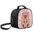 thumbnail image 5 of Yuyamidu Cartoon Capybara Kids Lunch Box Large Capacity Insulated Lunch Bag Portable Handle Thermal Picnic Cool Bags Multifunctional for School Picnic Travel Hiking Camping, 5 of 6