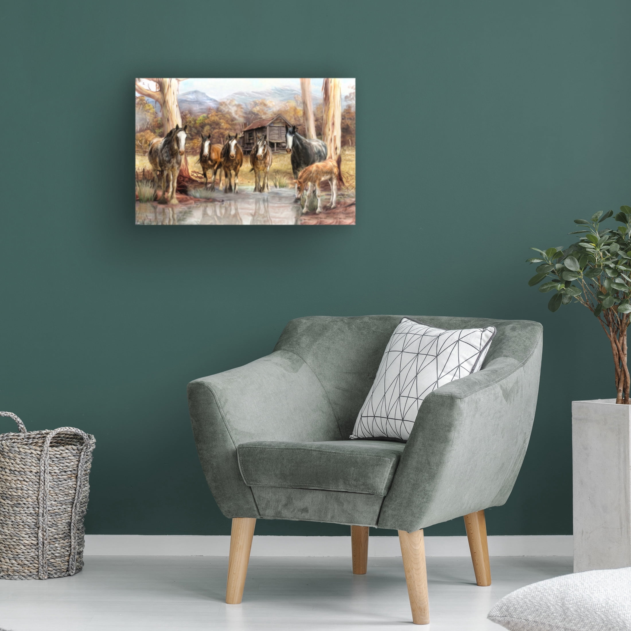 Canvas Wall Art - Trudi Simmonds 'High Country Hideaway' Wall Art for Living Room, Bedroom, or Office Décor by Trademark Fine Art - 24 x 16 Inches