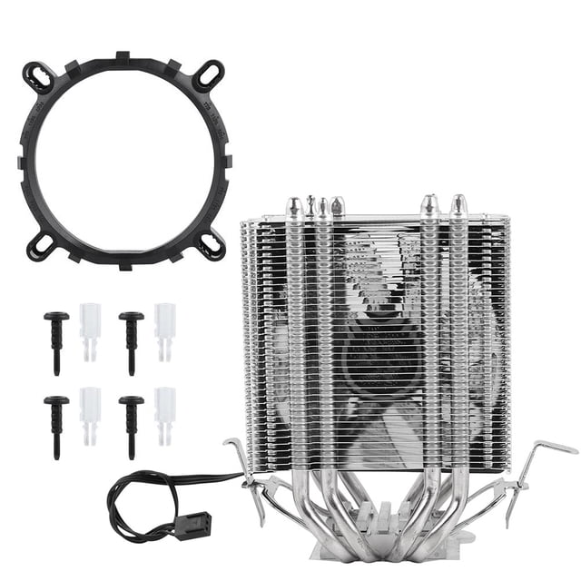 Disipador de calor para CPU con ventilador y radiador de 4 tubos de calor para Intel LGA AMD 1366 1155 775