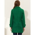 thumbnail image 4 of INSPIRE CHIC Manteau Caban Trench d'Hiver pour Femme à Col Peter Pan Vert G, 4 of 6