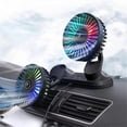 thumbnail image 1 of 360° Adjustable Dual Head USB Cooling Air Low Noise Fan With Light, 1 of 5