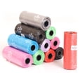 thumbnail image 1 of 12Rolls 12/24 rollos de bolsas de plástico para excrementos de perros, bolsa de basura a prueba de fugas, bolsa para excrementos de mascotas (dispensador de huesos de regalo), limpieza de mascot, 1 of 5