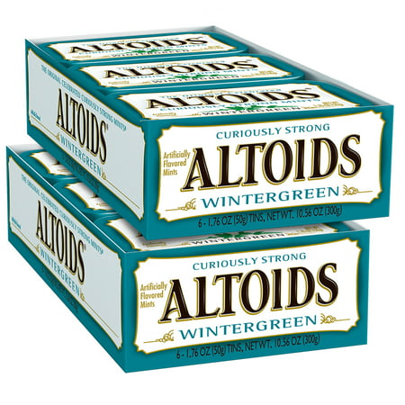 Altoids Breath Mints, Classic Wintergreen, 1.76 Oz Tin, 12