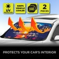 thumbnail image 2 of Auto Drive Super Jumbo Tropical Twist Sunshade 2 Counts 31.5" x 38", 2 of 8