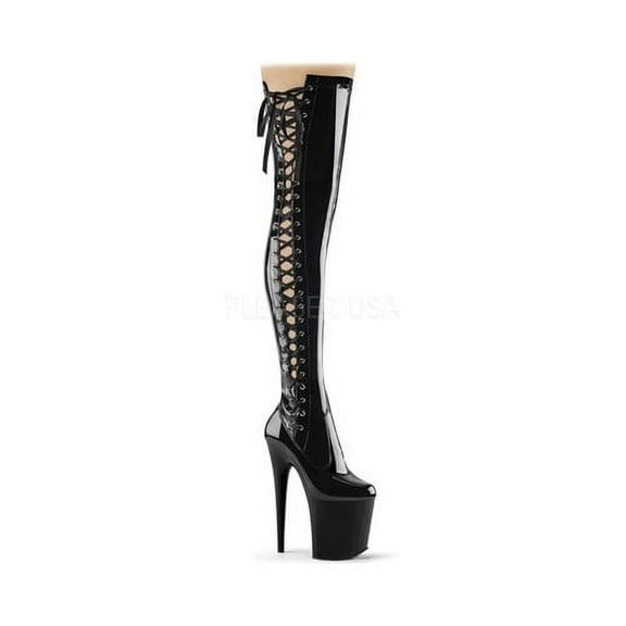 Women's Pleaser Flamingo-3050 Thigh High Corset Lace Boot