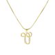 thumbnail image 1 of Collar de cadena de serpiente de oro con incrustaciones de circonita de cobre puro creativo con letras, cadena de clavícula de alta gama, 1 of 1