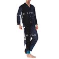 thumbnail image 2 of Wukai 2025 Happy New Year 2 Men's Long-Sleeve Pajama Set - Comfortable Sleepwear with Button-Down Shirt and Pants-X-Large, 2 of 6
