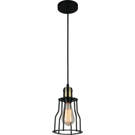 

1 Light Down Mini Pendant with Black finish