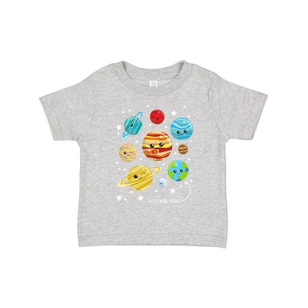 

Inktastic Cute Planets Kawaii Planets Space Cosmos Stars Gift Toddler Boy or Toddler Girl T-Shirt