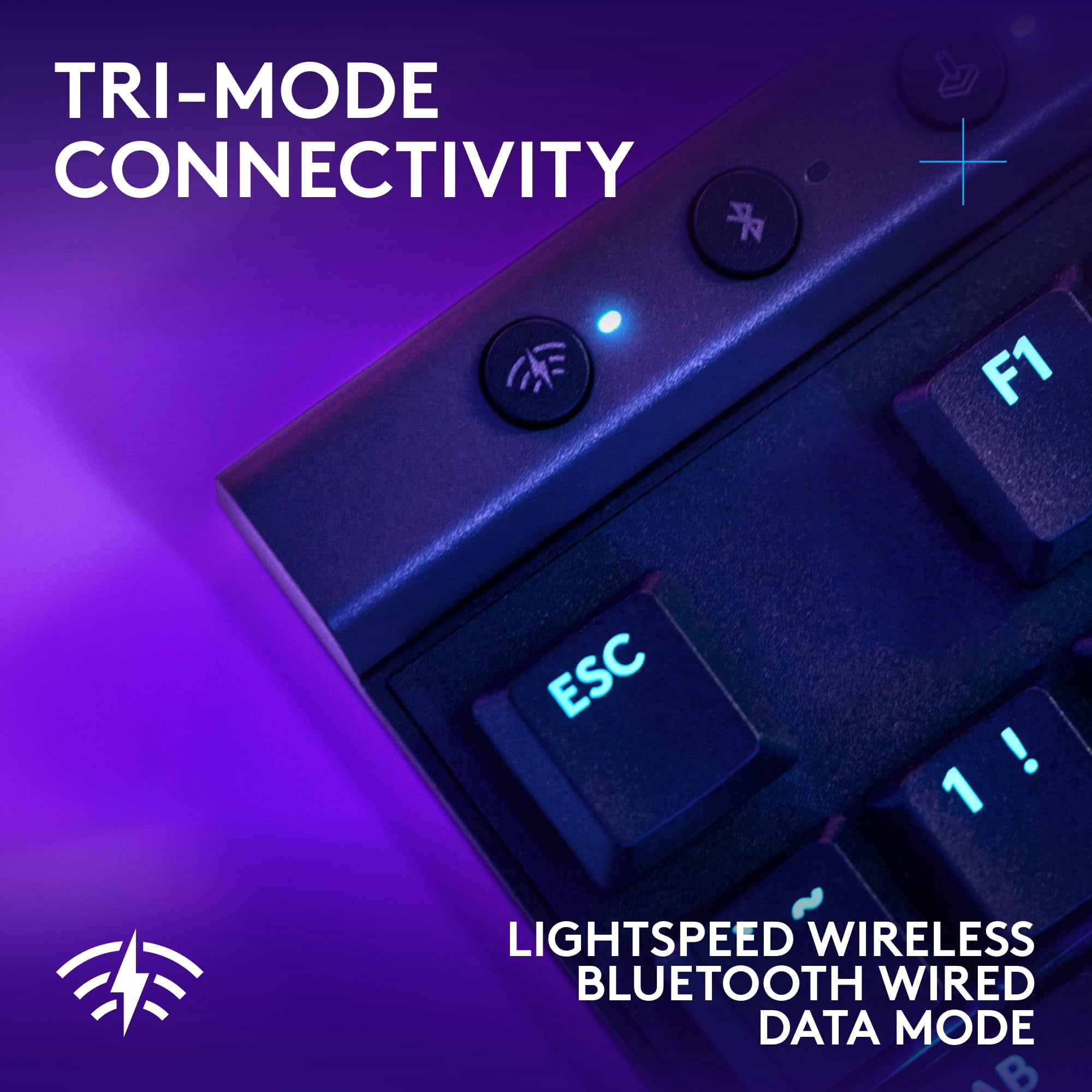 Logitech G515 Lightspeed TKL Wireless Gaming Keyboard - Low Profile, Tactile Brown Switches (Black)