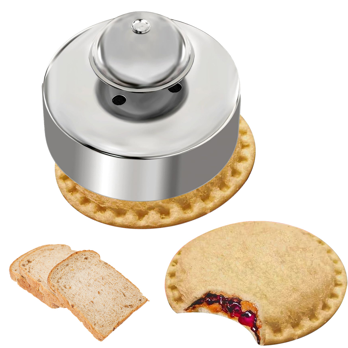 Sandwich Cutter,Sandwich Maker 3.5In Cookies Cutter, 304 Stainless