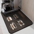 thumbnail image 2 of Elite Coffee Mat for Countertops: Stain-Hiding, Rubber-Backed Dish Drying Solution - Absorbs Drips from Coffee Machines for a Clean Coffee Bar Experience, Ideal Accessory -18x24 Inch, 2 of 7