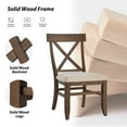 thumbnail image 2 of Tina's Home Farmhouse Dining Chairs Set of 4, Solid Wood Crossback Kitchen Chairs with Upholstered Seat Cushion, For Family Dining, 2 of 6