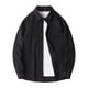 thumbnail image 1 of pstuiky Camisas de invierno de manga larga para hombre, Ropa de trabajo holgada de color liso para hombre, con solapa suelta y manga larga Tops de talla grande para hombre xxxl, 1 of 6