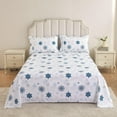 thumbnail image 2 of Floral Queen Sheets Soft Breathable Microfiber Vintage Printed Bed Sheet Set Deep Pocket Fitted Sheet Included Flower Pattern, 2 of 7