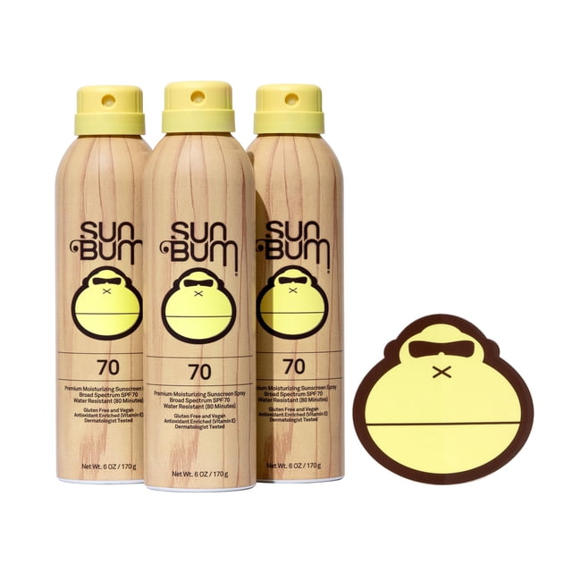 Spray de protección solar Sun Bum Original SPF 70, 177 ml, paquete de 3