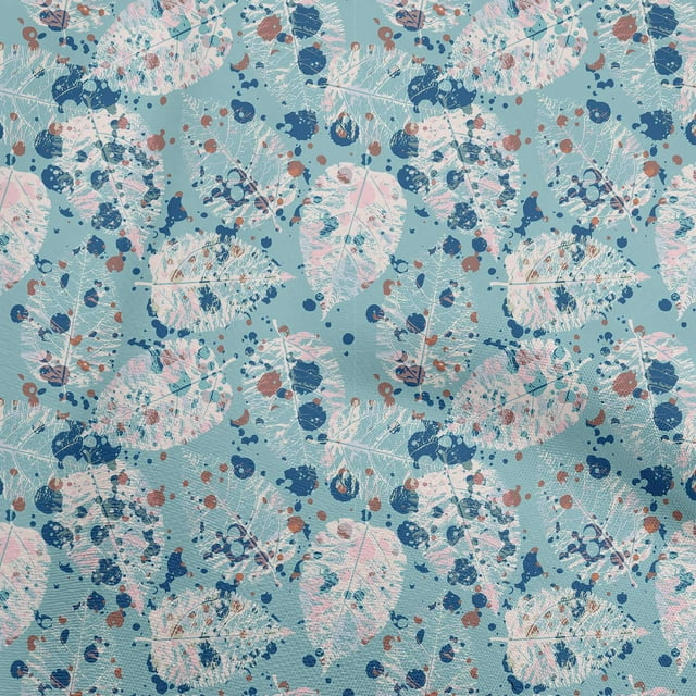 oneOone Rayon Light Blue Fabric Abstracts Craft Projects Decor Fabric Printed By The Yard 56 Inch Wide