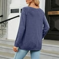 thumbnail image 5 of Timegard Hauts pour Femmes à Rayures Col Rond Manches Longues T-Shirts Basiques Automne Décontractés Amples Confortables, 5 of 5