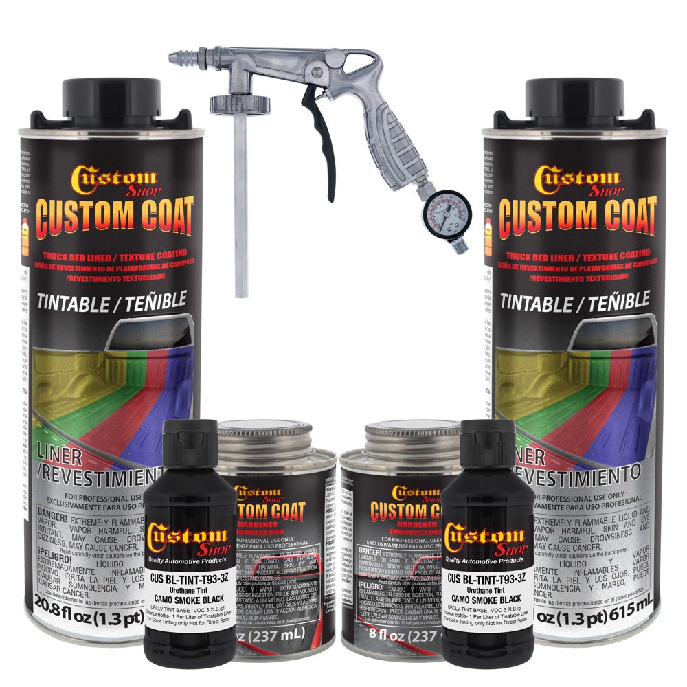 Custom Coat 37031 Camo Smoke Black T93 Urethane SprayOn Truck Bed