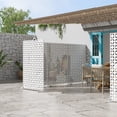 thumbnail image 3 of MAYEERTY 72*47" Outdoor White Metal Privacy Panel Screen for Patio, Coin Pattern, 3 of 8