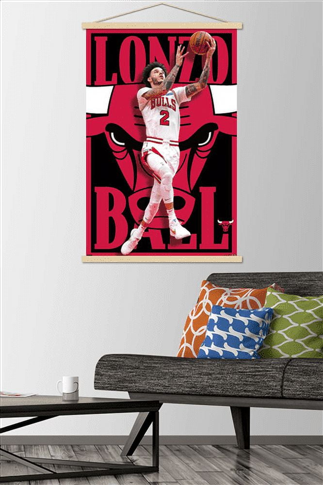 Trends International NBA Chicago Bulls - Lonzo Ball 22 Wall Poster, 22.375  x 34, Unframed Version