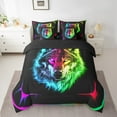thumbnail image 2 of Erosebridal Wolf Print Bedding Sets, Cool Animal Comforter Sets with Sheets, Woodland Wildlife Reversible Bed Sheets Set, Lightweight Bedroom Decor, 7pcs, 2 of 6
