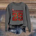 thumbnail image 6 of Fiaer Ladies Sweatshirts Christmas Sequin Letter Graphic Crew Neck Pullover Plus Size Long Sleeve Baggy Xmas Tops Grey L, 6 of 6