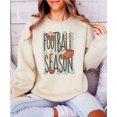 thumbnail image 5 of Olive Loves Apple Women's Football Season Coquette Bow Crewneck Sweatshirt, Sand, Large, 5 of 8