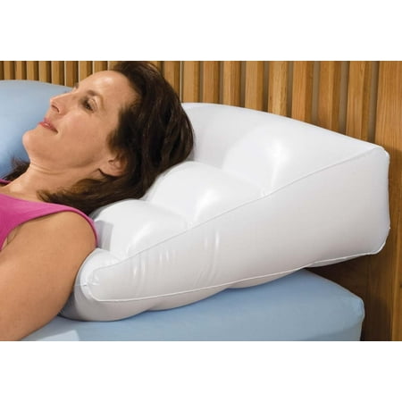 Inflatable Pillow Graduated High , Wedge , Vinyl - Color White , Amazing for Head , Legs , Back -ELEVATED