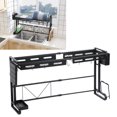 thumbnail image 4 of Kitchen Shelf, Storage Rack, Iron Telescopic Sturdy Structure Kitchen Accessory For Home Cutting Boards, Pot Covers, Dishes, 4 of 8