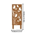 thumbnail image 3 of Rusty Metal Garden Stake, 2D 14.18 inches Garden Column Rust Steel Statue, Modern Garden Sculpture, Metal Patio Landscape Decor, Art Column for Lawn, Porch, Backyard Decoration, Style C, 3 of 9
