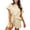 Beige, variant on Nrmvnmi 2 Piece Sets for Women Outfits Short Sleeve Round Neck Solid Color Trendy Casual Sports Tracksuit Loungewear Set Womens Short Sets for Summer Beige 2XLMothers Day Gifts