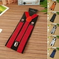 thumbnail image 2 of Women Men Elastic Suspenders Black Adjustable Braces Y-Back Clip-on, 2 of 9