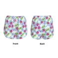 thumbnail image 3 of Rateoe Strawberry And Flowers Printed 2 in 1 Women's Workout Shorts for Athletic Gym Running Shorts with Phone Pockets-X-Large, 3 of 7