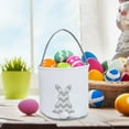 thumbnail image 3 of EastEr toysEastEr Bunny BaskEt with ChEvron DEsign, Soft Fabric, Pink and WhitE, PErfEct for Egg Hunts and Spring DEcor1Makes you happy, 3 of 4