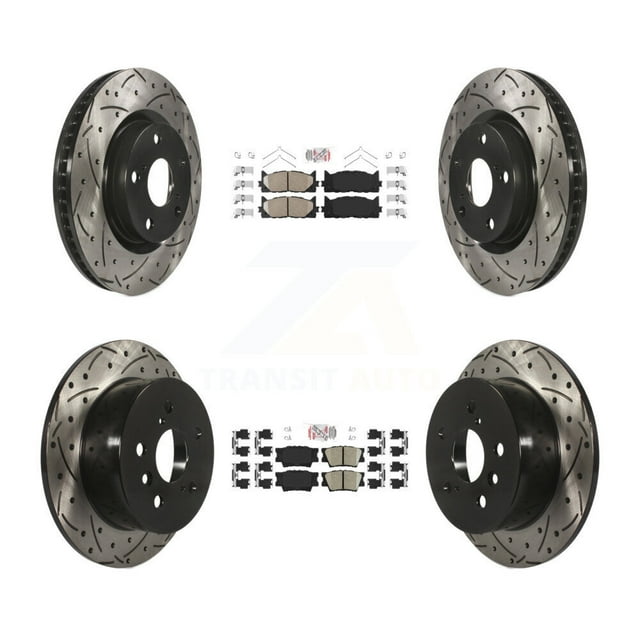 Transit Auto Kit de Rotors de Frein à Disque Fendus et Enduits pour Toyota Camry Lexus ES350 Avalon ES300h KDA-101741