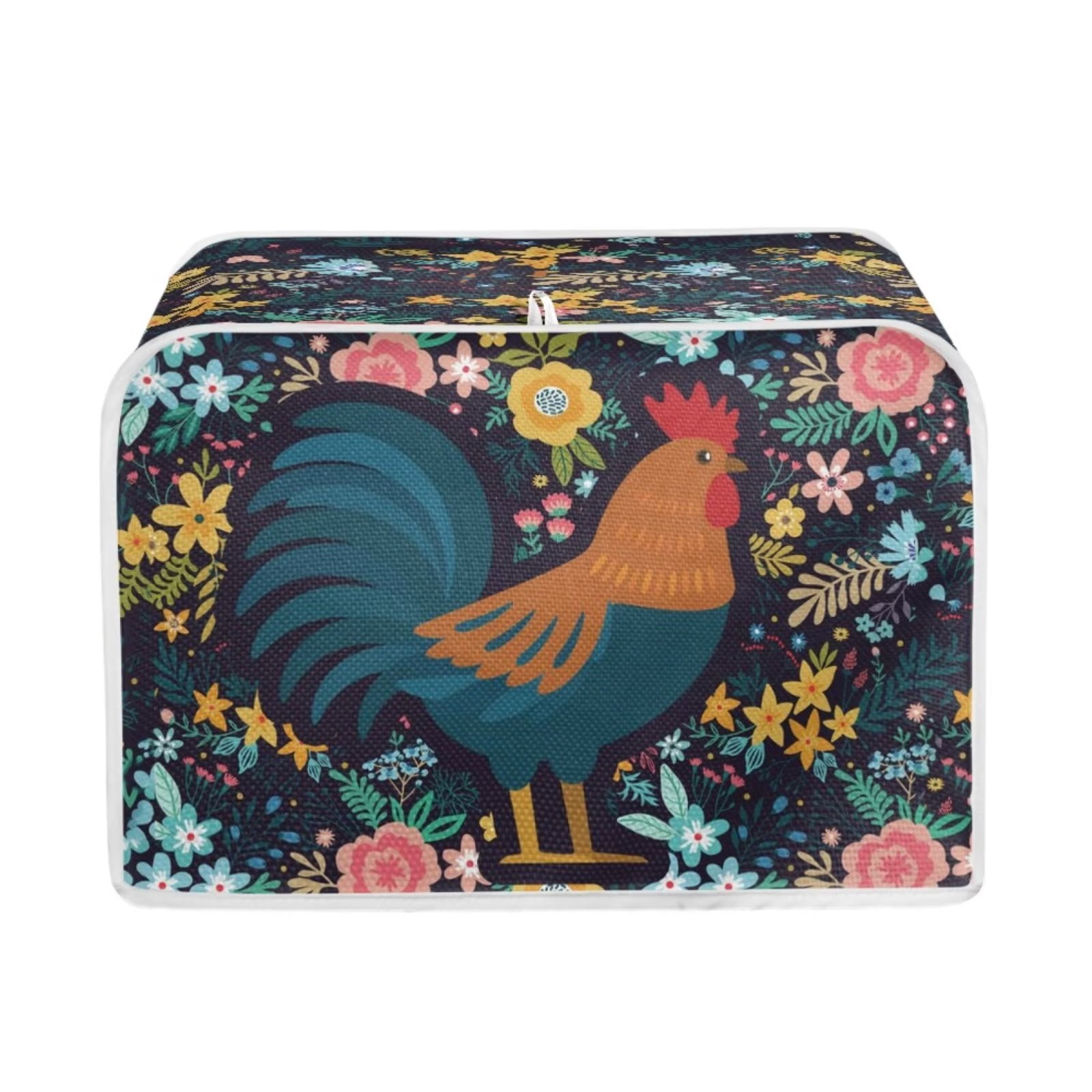 Pzuqiu Farmhouse Rooster Toaster Cover, Quilted Toaster Cover Fits for