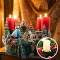 thumbnail image 4 of Sunjoy Tech 12Pcs Christmas Electroplated Metal Candle Holders DIY Home Decor Wrought Iron Tray Base House Accessories, 4 of 7
