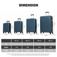 thumbnail image 3 of Tripcomp 6 Piece Hardside Luggage Sets Spinner Wheels with TSA Lock Lightweight Suitcase with backpacks(blue), 3 of 11