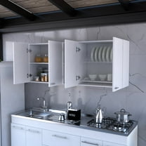 Newboti Furniture Menlo 59-inch Four Swing Doors Wall Cabinet White 26178