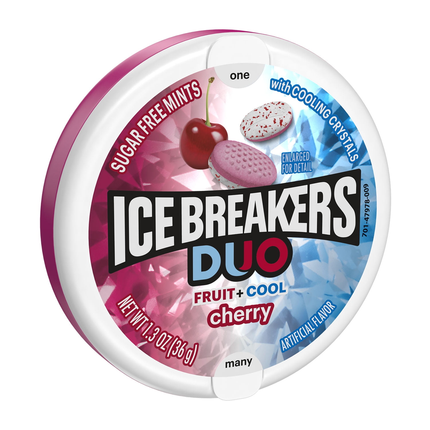 Ice Breakers Duo Fruit Plus Cool Cherry Sugar Free Mints, Tin 1.3 oz