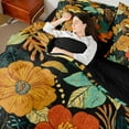 thumbnail image 5 of Manfei Colorful Country Floral 7-Piece Twin Bedding Sets,Boho Bohemian Bedding Comforter Set,Orange Green Sheet Sets For Girls Kids,Super Cozy Room Decor Reversible, 5 of 9