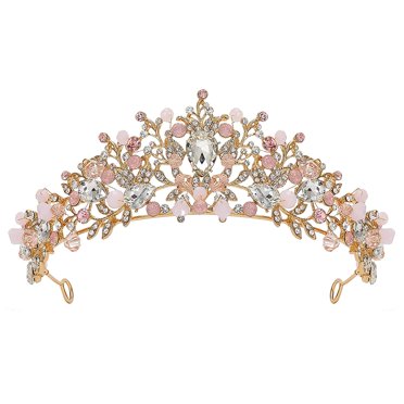 SWEETV Jeweled Wedding Tiara Crown For Women - Metal Rhinestone Bridal Headpiece For Bride, Birthday, Quinceanera, Prom, Pageant