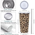 thumbnail image 5 of Leopard Print Tumbler, Cheetah Cup with Lid and Straw, 20 Oz Stainless Steel Insulated Water Bottle Coffee Mug Leopard Gift, 5 of 6